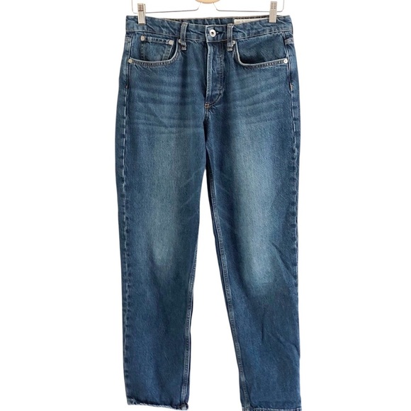 Rag & Bone Rosa Mid -Rise Button Fly Boyfriend Jean Color Jinx Size 27 - Picture 1 of 12